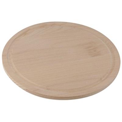 Fackelmann 31620 planche à découper rond bois de hêtre beige 24 x 24 x 1,3 cm