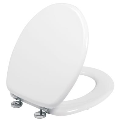 Wirquin Pro - Abattant wc blanc en bois moul&eacute; woody - wirquin