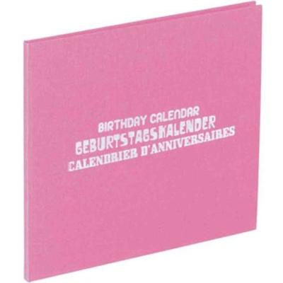 Pagna calendrier danniversaire rose sombre 48 pages 12350-34