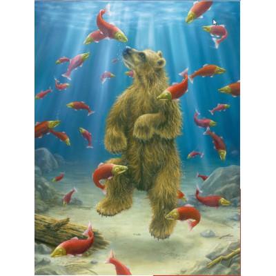 Puzzle 500 Pièces : Robert Bissell : le nageur, Pomegranate