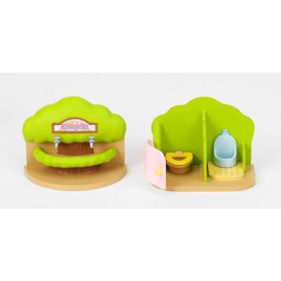 SYLVANIAN FAMILIES  Toilettes et lavabo cr&egrave;che - 2637