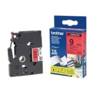 Brother - zwart op rood - gelamineerde tape - 1 rol(len)
