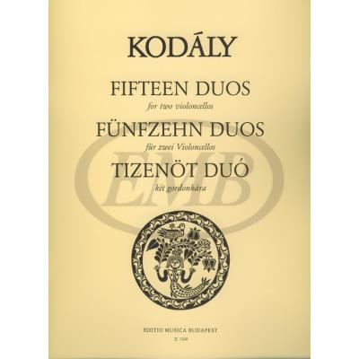 Partitions classique EMB (Editio Musica Budapest) KODALY - 15 DUOS - 2 VIOLONCELLES Violoncelle