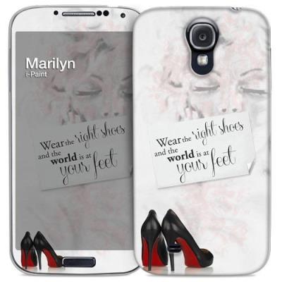 I-paint 140511 coque rigide + autocollant + film de protection décran pour samsung galaxy s4 motif marilyn