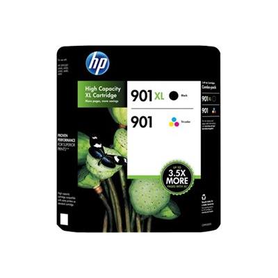 HP 901XL/901 Combo-pack - 2 - hoge capaciteit - zwart, inktkleur (cyaan, magenta, geel) - origineel - inktcartridge