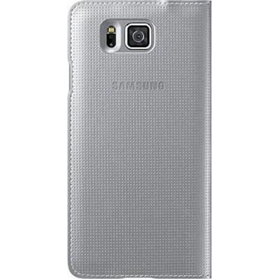 Samsung S View Cover EF-CG850 - Flip cover voor mobiele telefoon - zilver - voor Galaxy Alpha