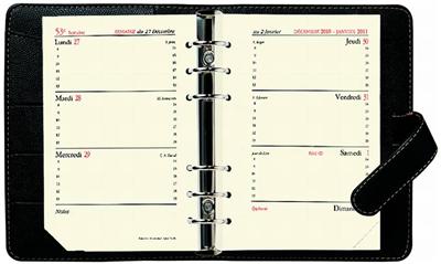 Organiseur Timer 14 Horizontal Quo Vadis, matière club rouge cerise année 2010-2011