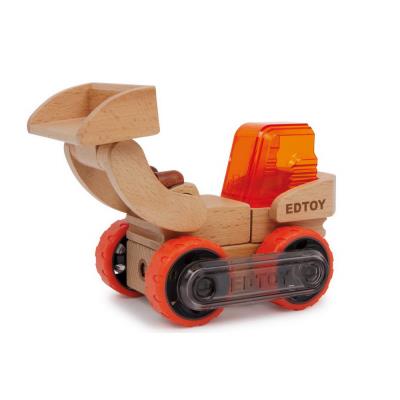 Bulldozer en bois à construire Sylvain