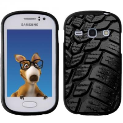 Coque Souple en gel noir pour Galaxy Fame avec impression Motifs pneu