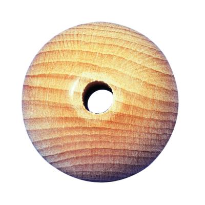 Boule en bois - Ø 15 mm - Percée - 15 pièces
