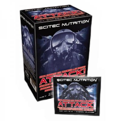 Attack 2.0 sachet booster de pre-entrainement scitec - 25 sachets de 10 g - cerise