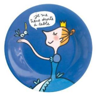 Petit Jour - Princesses - Assiette Princesses : Je me tiens droite