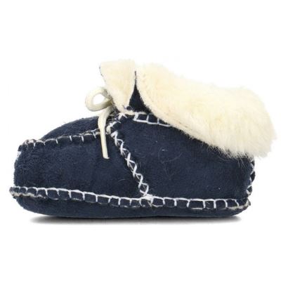 chaussures bébé en peau de mouton bleu foncé taille 20/21