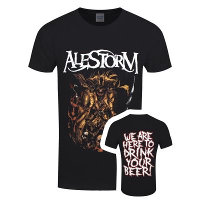 Alestorm T-Shirt We Are Here To Drink Your Beer Homme Noir - Taille M