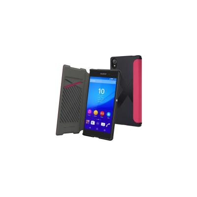 Muvit MFX easy folio - Flip cover voor mobiele telefoon - roze - voor Sony XPERIA Z5