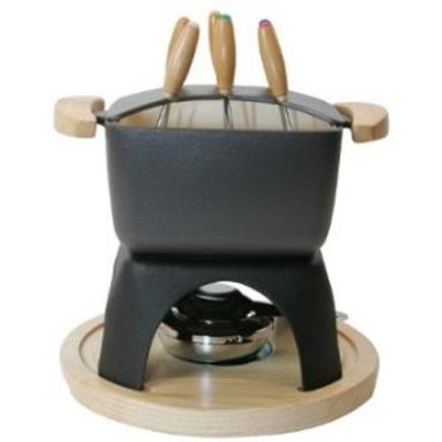 Baumalu 385072 service à fondue en fonte carré noir