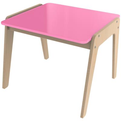 Table en bois pour enfants rose, 67.4 x 65 x 7.6 cm -PEGANE-