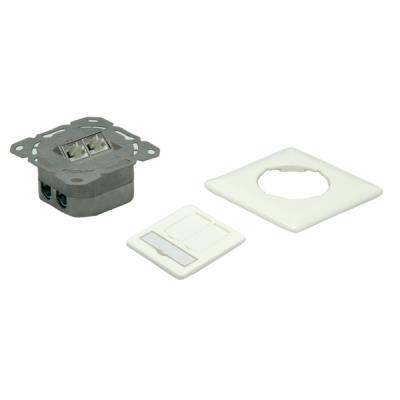 Value boîtier 2x c6a, stp horiz.,blanc