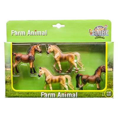 Kids globe - 570013 - set de 4 chevaux - échelle 1/32
