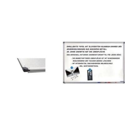Magnetoplan - tableau blanc cc, (l)900 x (h)600 mm surface décriture émaillée, magnétique, effaçable à sec ou humide, avec cadr
