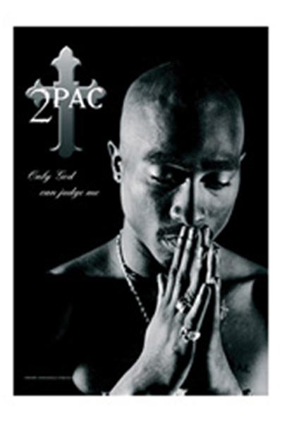 Tupac Shakur poster tissu Only God Can Judge Me 75 x 110 cm