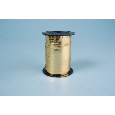 Ruban frisé 250mx5mm métallique - doré