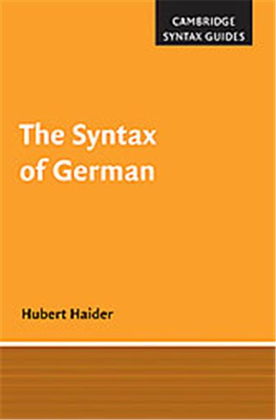 The Syntax of German, Cambridge Syntax Guides