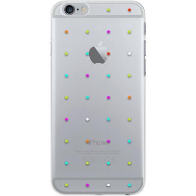 Coque semi-rigide transparente à pois multicolores pour iphone 6 6s bigben connected