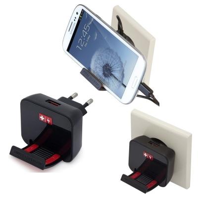 Chargeur secteur avec socle intégré prise micro-USB gamme Swiss Charger SCH20012