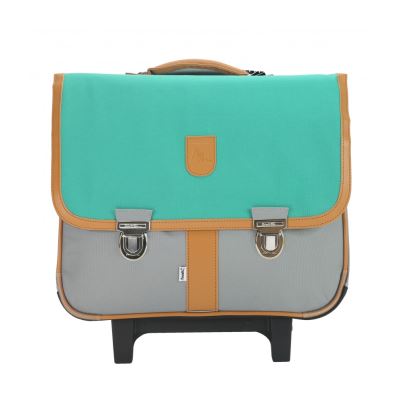 Cartable à roulettes 39,5cm Miniséri Gris/Vert