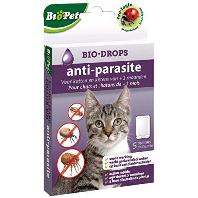 Bsi Biopet Bio-Drops Anti-Puce Sans Insecticide Pour Chat Et Chatons De +2 Mois