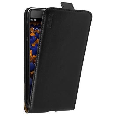 mumbi PREMIUM Leder Etui Flip pour Samsung Galaxy Note 4 (import Allemagne)