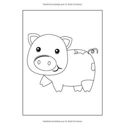 Premiers coloriages - Livre à colorier et gribouiller pour enfants dès 2 ans:  Livre de coloriage avec 32 grands dessins d'animaux à colorier et  les  enfants de 2 à 4 ans.