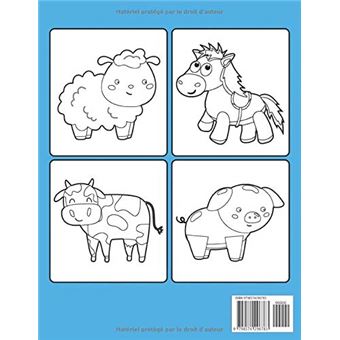 Cahier coloriage 18 mois: à 4 ans Livre d'activités à la ferme ( animaux,  tracteur, etc.) pour enfant fille et garçon. Je crée ma galerie d'art