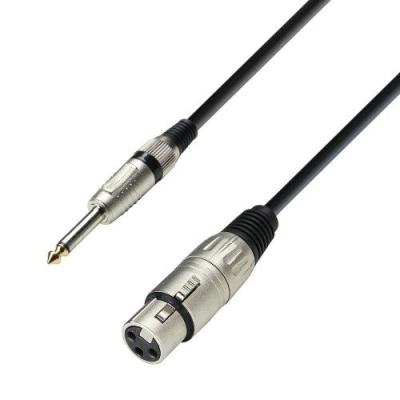 Adam Hall Cables K3MFP1000 Câble micro 3 Star Serie XLR femelle vers Jack 6,3 mm mono 10 m