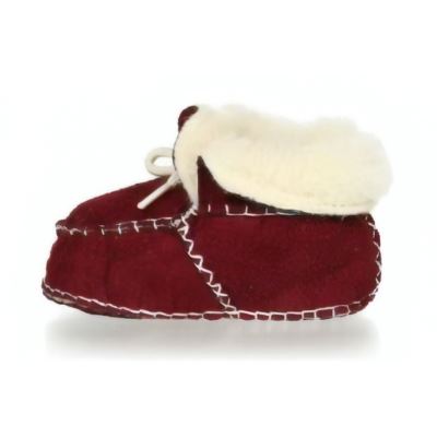 chaussures bébé en peau de mouton bordeaux taille 20/21
