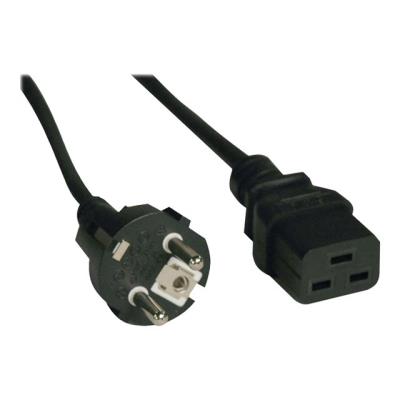 Tripp Lite 8ft 2-Prong Computer Power Cord European Cable C19 to SCHUKO CEE 7/7 Plug 16A 8' - voedingskabel - 2.4 m