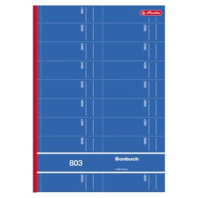 Herlitz formularbuch bonbuch 803, din a4, sortiert 892612