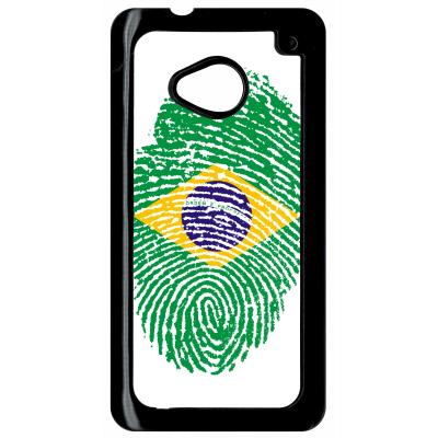 Coque HTC m7 empreinte digitale drapeau bresil brazil
