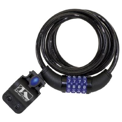 M-wave ds 8.15 antivol numérique en spirale noir 1500 mm