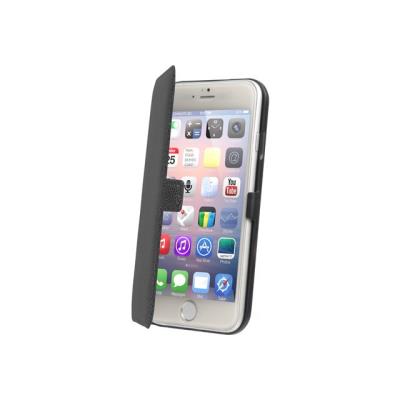 Muvit Made in Paris Slim Folio - Flip cover voor mobiele telefoon - zwart - voor Apple iPhone 6 Plus