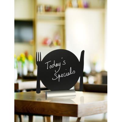 Silhouette de table en aluminium assiette