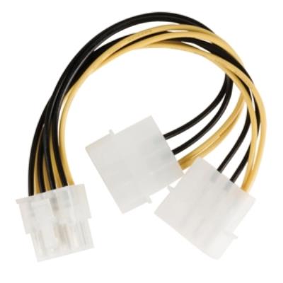 Câble adaptateur dalimentation interne à connecteur eps 8 broches vers p4 femelle 0,15 m multicolore valueline