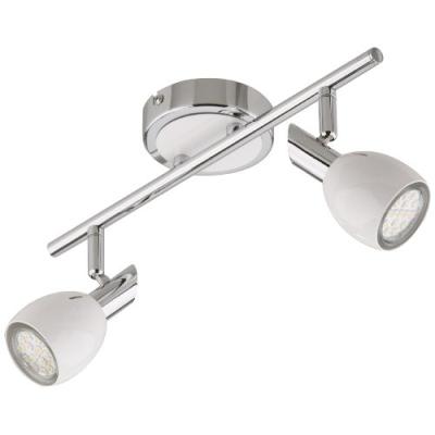 Briloner Leuchten 2908-026 Plafonnier Led 2 Spots Articulés Culot Gu10 Chroméblanc