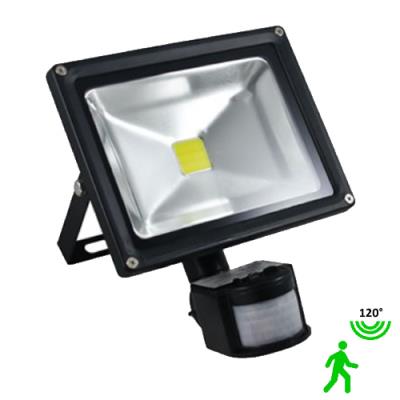 Projecteur led 20 watt (eq. 200 watt) avec détecteur - Couleur eclairage - Blanc neutre