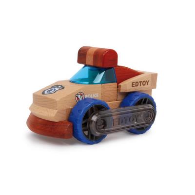 Petite voiture de police en bois à construire Thomas