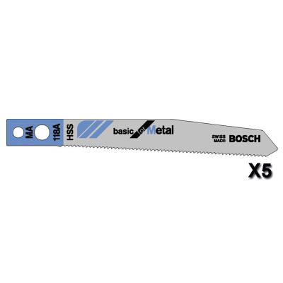Lot De 5 Lames De Scie Sauteuse Basic For Metal Ma118A L 80 Mm Bosch 2608631781
