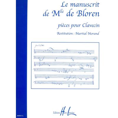 Partitions classique LEMOINE MANUSCRIT DE MELLE DE BLOREN - CLAVECIN Clavecin