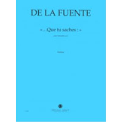 Partitions classique JOBERT LA FUENTE B. (DE) - ...QUE TU SACHES : - VIOLONCELLE, COR Violoncelle