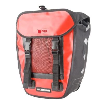 Fox line sacoche arrière sacoche de vélo multicolore rouge noir 33.5 x 16 x 60 cm, 18 liter